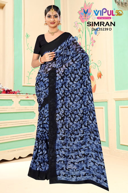 Simran 35239 A To D By Vipul Geogette Daily Wear Saree Wholesale Price In Surat